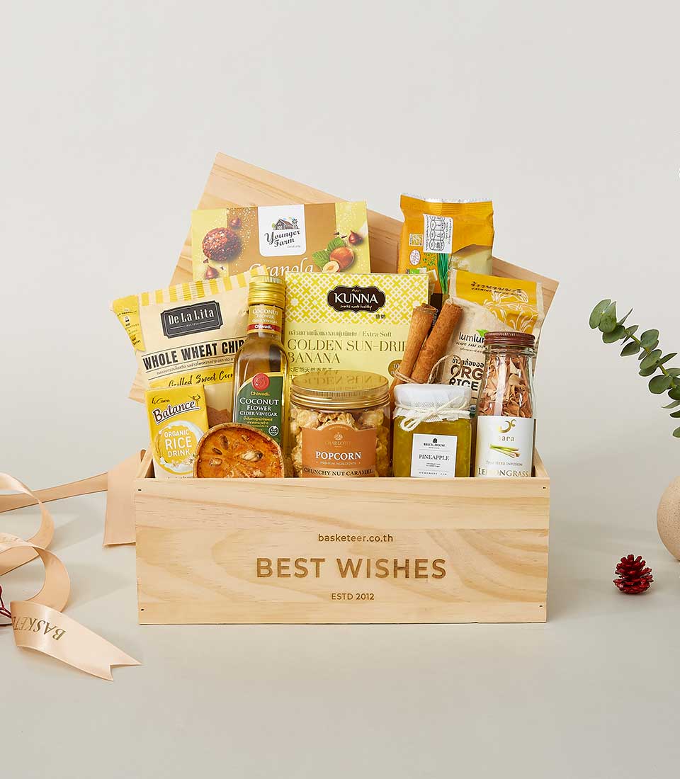 Quà tặng sức khỏe và thể chất trong thùng gỗ