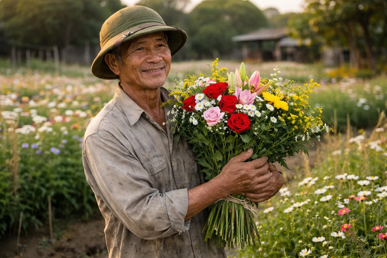 Hành Trình Của Một Bó Hoa Từ Vườn Đến Tay Người Nhận